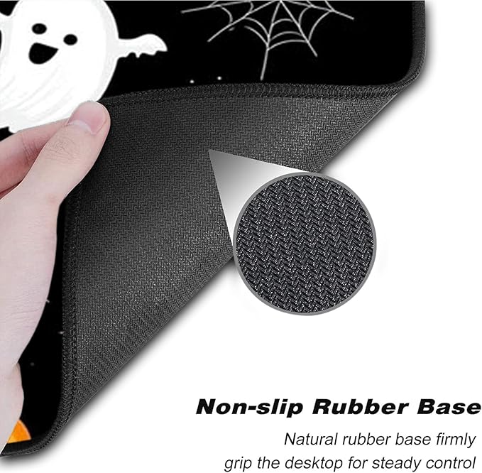 Keyboard Wrist Rest SetMemory Foam Wrist Support Mouse Pad31.5x11.8 Desk Mat for Comfortable Typing &amp Pain ReliefNon-Slip Base for Office &amp Home Use - Pumpkins and Bats