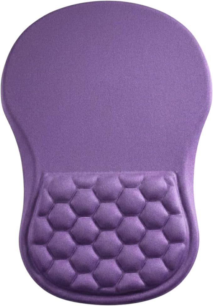 Ergonomic Mouse Pad with Wrist Support Memory Foam Wrist Rest for Carpal Tunnel &amp Wrist Pain Relief Non-Slip Rubber Base Comfortable Gaming Mousepad for Computer Laptop Office &amp Home