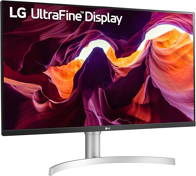 LG 27UL550-W 27-inch 4K UHD (3840 x 2160) Ultrafine Computer Monitor IPS AMD FreeSync Tilt/Height/Pivot Adjustable Stand HDR10 HDMI DisplayPort Black Stabilizer White