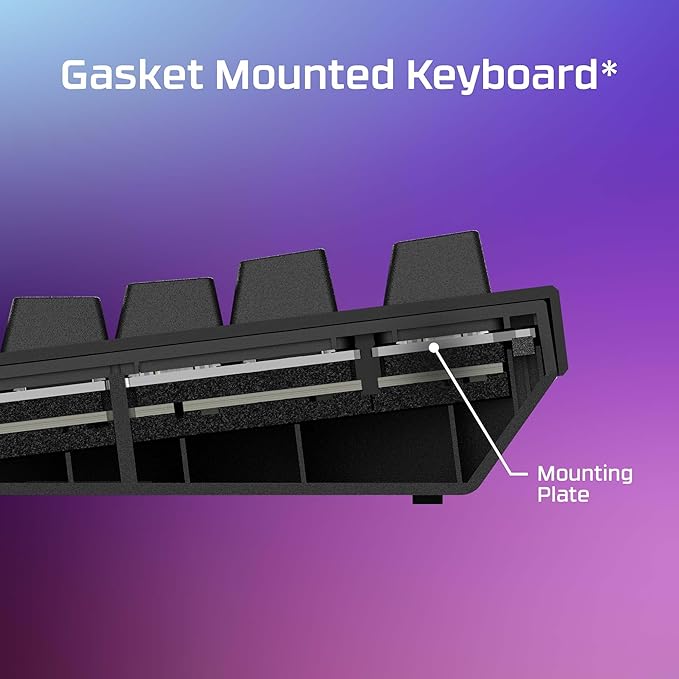 HyperX Alloy Rise – Hot-Swappable Mechanical Gaming Keyboard PC Ambient Light Sensor Gasket Mounted HyperX Linear Switches