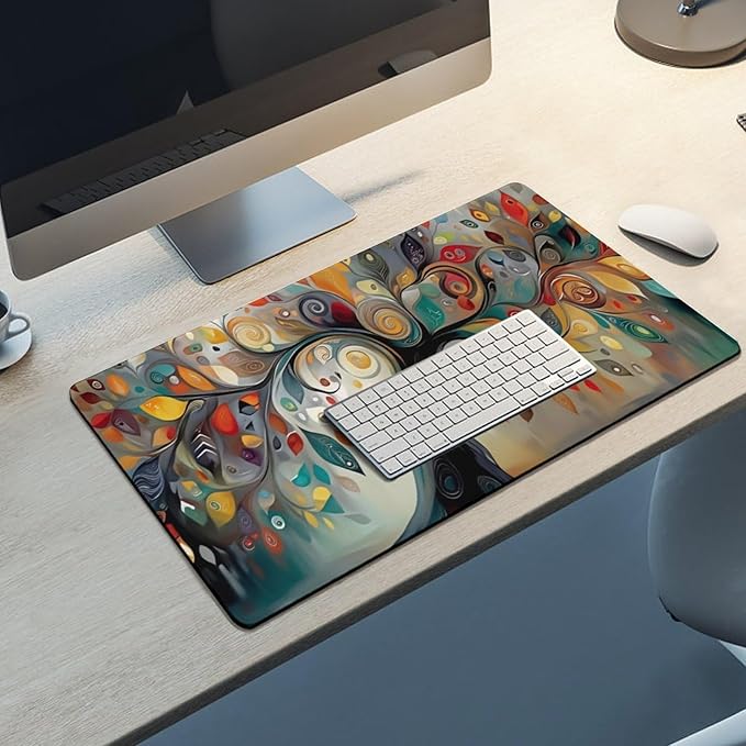 Tree of Life Mouse Pad Gaming Mousepad 30 x 16 Inch Large Desk Mat Keyboard Pads Extend Long XL Mouse Mat with Non-Slip Base Desk Accessories for Home Office Keyboard Mouse