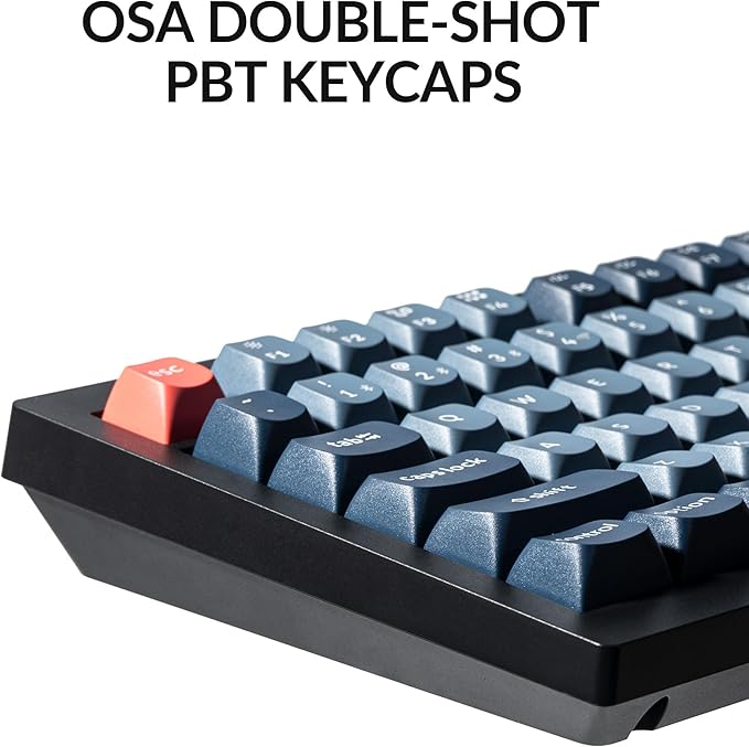 Keychron V6 Max Wireless Custom Mechanical Keyboard 2.4 GHz Bluetooth QMK Full-Size Layout RGB with Hot-swappable Gateron Red Switch Compatible with Mac Windows Linux