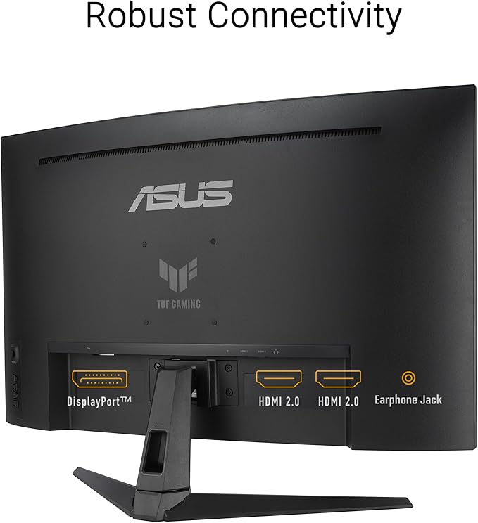 ASUS TUF Gaming 31.5” 1440P Curved HDR Gaming Monitor (VG32WQ3B) – QHD (2560 x 1440) 180Hz 0.5ms 1500R Extreme Low Motion Blur FreeSync 90% DCI-P3 Shadow Boost DisplayWidget 3 yr Warranty
