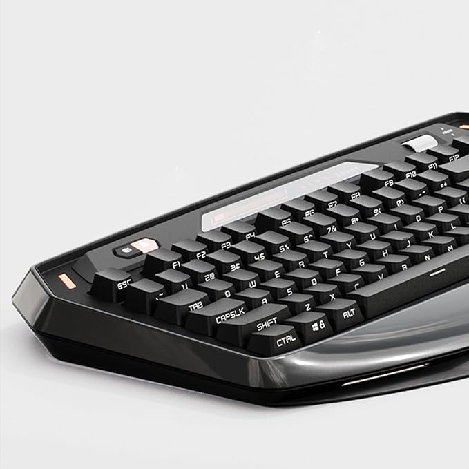 ZORNHER MAX870 Wireless Mechanical Gaming Keyboard80% Black Custom Creamy Sound Keyboard with Shine Through PBT KeycapsPre-lubed Linear SwitchesHot-SwappableRGB Backlit2.4GHz/USB-C/BT5.0