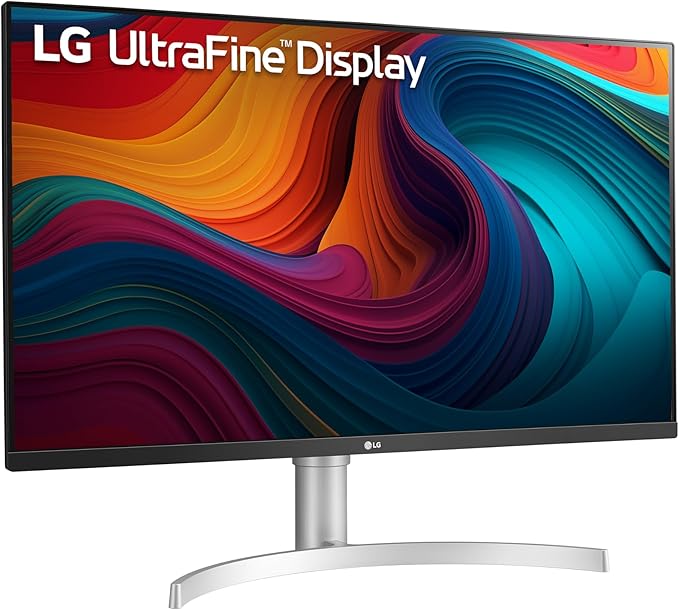 LG 32UN550-W Monitor 32 Ultrafine (3840 x 2160) Display DCI-P3 90% Color Gamut HDR 10 AMD FreeSync Borderless Design Tilt/Height Adjustable Stand - Silver
