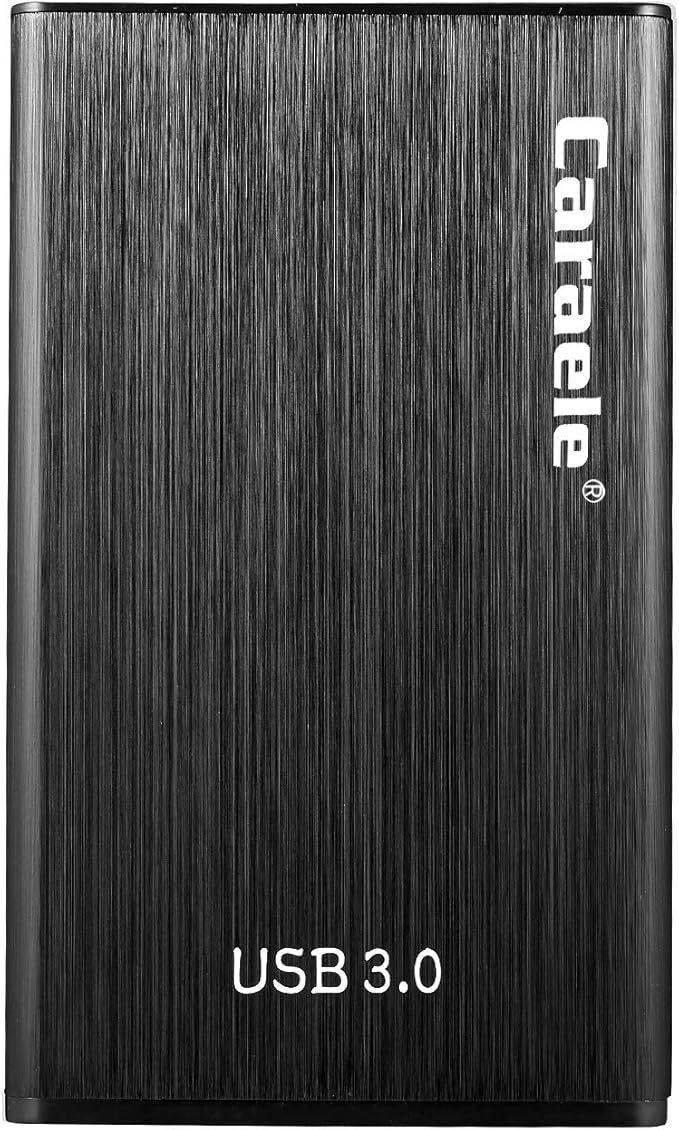 Portable SATA External Hard Drive HDD 2TB 1TB 500GB USB3.0 Ulra-Fast File Transfers for Windows Mac and Linux (2TB Black)