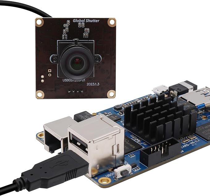 MMlove 1200P 90fps Global Shutter USB Camera Module High Speed Webcam 68° Viewing Angle 2MP lightburn Camera PC Webcam Board for VR Face Recognition StreamingPC/Laptop/Raspberry Pi