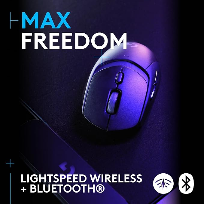 Logitech G309 Lightspeed Wireless Gaming Mouse Lightweight LIGHTFORCE Hybrid Switches Hero 25K Sensor 86g &amp 300+ hr Battery Life with AA Battery 6 Programmable Buttons PC &amp Mac - Black (