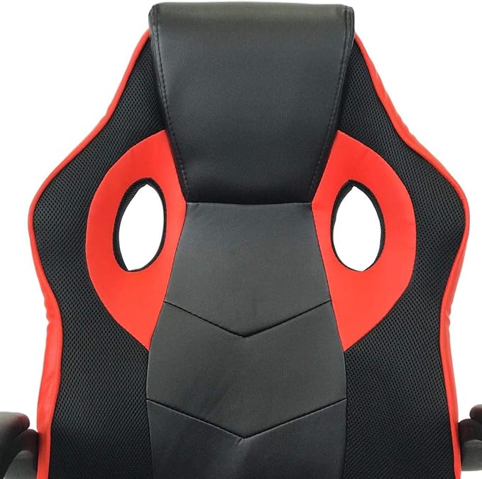 Nicer Furniture Gaming Chair Reclining Racing Game Chair Ergonomic Computer Chair for Gamer with Back Tilt and Armrest (RED)