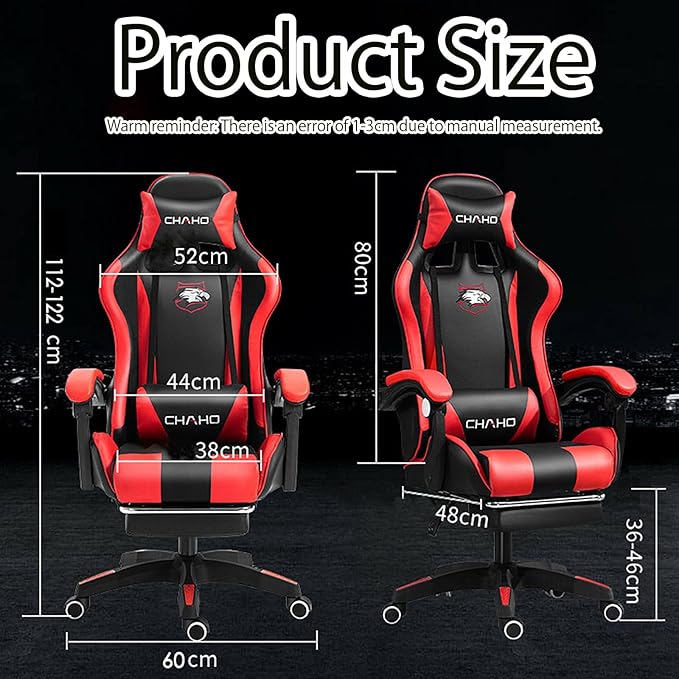 Adjustable Gaming Chair with Footrest Home Computer Chair Lift Armrest Swivel Chair Ergonomic Armchair Office Chair Comfortable Sedentary 165° Large Angle Reclining Lunch Break Lounge Chair