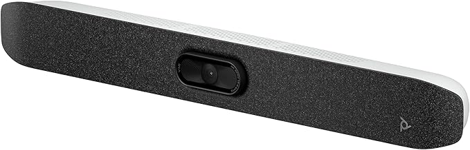Poly Studio V12 – USB Video Bar for Small Rooms - 4K 20MP Camera AI-Enhanced Audio Noise Cancellation Poly Lens Management - Microsoft Teams Zoom &amp Google Meet Compatible - Thoughtfully Made