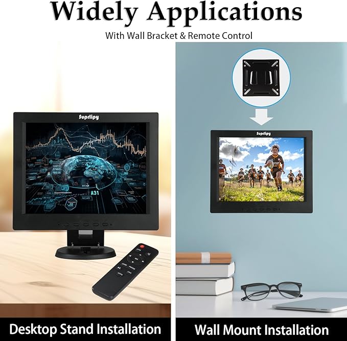 15 Inch Touch Screen Monitor 1024x768 Support HDMI VGA AV USB BNC 10 Points Capacitive Touch TFT LED Monitor for Laptop PC Xbox PS5/PS4 Switch POS Systems Built-in LounSpeakers