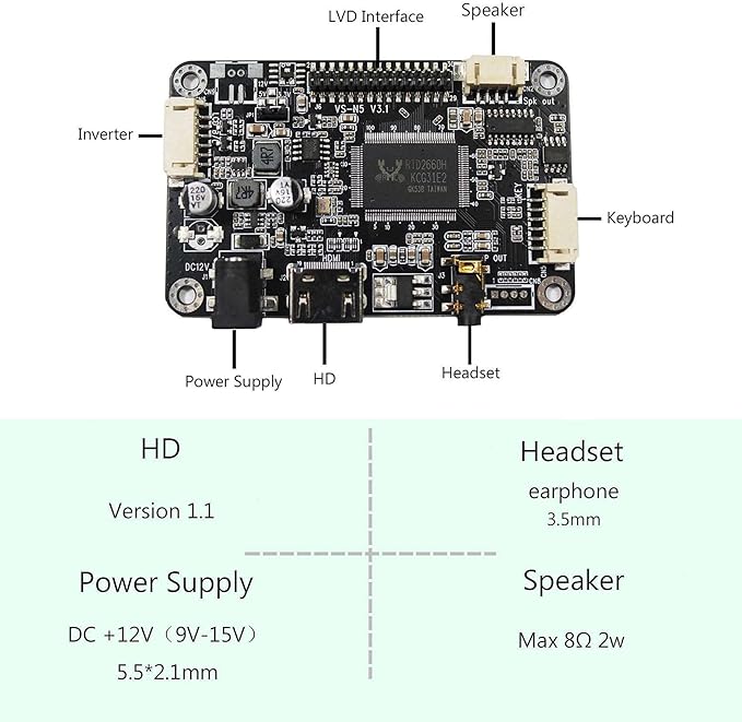 VSDISPLAY 21.5 21.5 inch 1920x1080 1000nit Outdoor IPS LCD Screen Monitor with Audio LVDs Controller Board