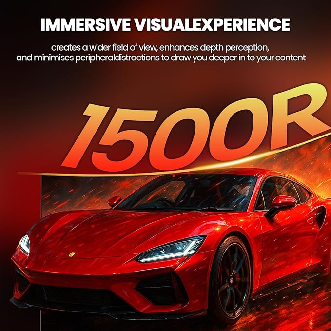 CRUA 32 Curved Gaming Monitor 4k UHD(3840 * 2160P) VA Screen 1500R 144Hz/160Hz Computer Moniter Supports AMD Freesync 120% sRGB Built-in Speakers Wall Mountable Installs(HDMI 2.1/DP 1.4)-Black