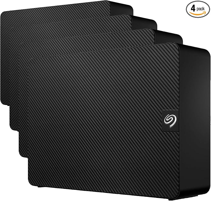 Seagate Expansion 8TB External Hard Drive HDD - USB 3.0with Rescue Data Recovery Services (STKP8000400)(Pack of 4)