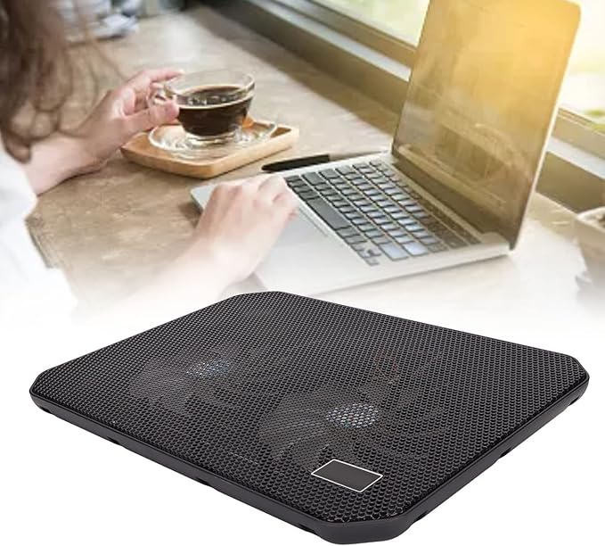 Dual Fans Laptop Cooling Pad Ergonomic Design Fast Heat Dissipation USB Port Silent Operation Excellent for Gaming Laptops Under 17in