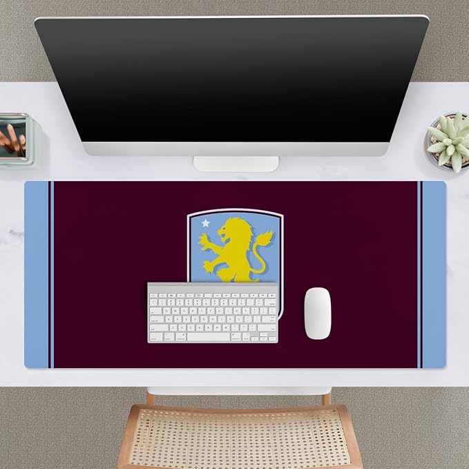 Head Case Designs Officially Licensed Aston Villa Football Club Stripes Logo Icon 37.4 x 15.75 x 0.16 inches (900 x 400 mm) - XL Gaming Office Desk PC Keyboard Mouse Mat Pad