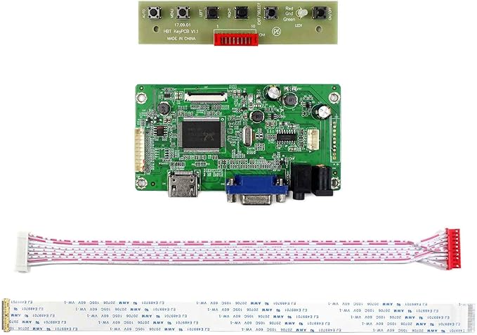 VSDISPLAY VGA LCD Controller Board Work for 1920x1080 LP156WF4 SP L1 N116HSE EA1 EJ1 N133HSE EA1 EA3 B140HAN01.0 B156HAN01.1 N173HCE E31 B140HAN01.1 B156HAN01.2 EDP 30 Pin Wled LCD Screen
