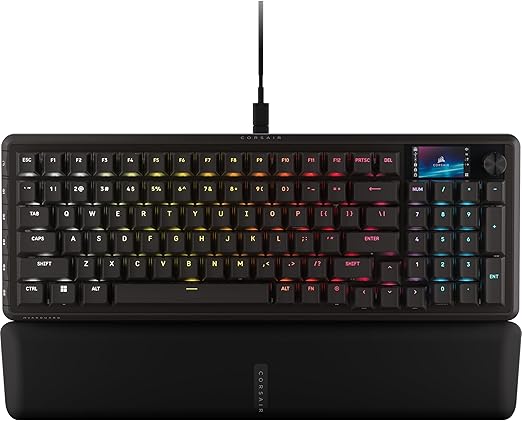 Corsair Vanguard PRO 96 Wired Hall Effect Magnetic Mechanical Gaming Keyboard – 96% Layout MGX Hyperdrive Switches 8000Hz Polling Rapid Trigger Virtual Stream Deck SOCD Flashtap QWERTY US