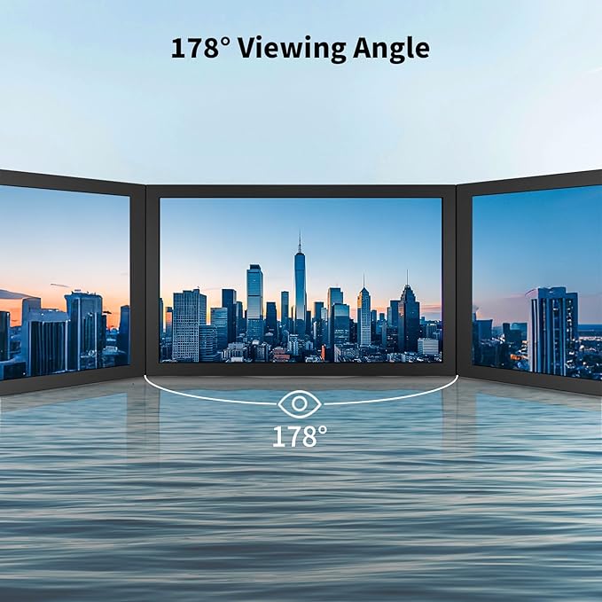 7 Inch Mini Monitor HDMI Portable Vga Monitor with AV BNC 1024×600 LCD Screen with Built-in Speakers 178° View Angle IPS Multi-Function Mini Small Display for Raspberry Pi PC/TV/DVD/CVBS