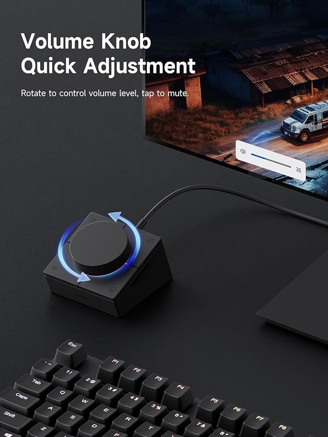 Hagibis Knob USB C Hub with Shortcut Buttons RGB Type-C Docking Station with 4K@60Hz HDMI 100W PD 5Gbps USB-C 2 USB3.0 2.5G RJ45 AUX SD3.0 Micro SD3.0 for MacBook iPad Pro Laptop (Black 2.5G)
