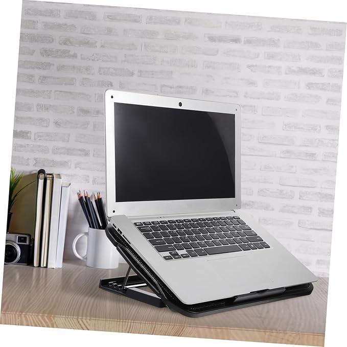 NUOBESTY Laptop Cooling Stand Riser for Laptop Double USB Interface Slip Bottom Heat Dissipation Rack