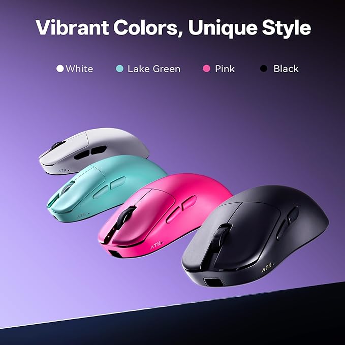 ATK Blazing Sky U2 V2 Wireless Gaming Mouse PAW3950 Ultra Sensor Nordic 54L15 MCU 8K Palling 2.4G/Wired (Green Mini)