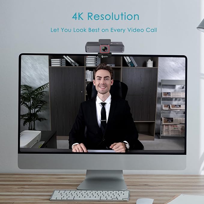 Angetube 4K AI Webcam: AI-Tracking Web Camera Dual AI Noise-Cancelling Microphones - HDR-Enabled USB 3.0 Remote Control Sony_Sensor Adjutable Field of View Work with Teams Zoom Webex