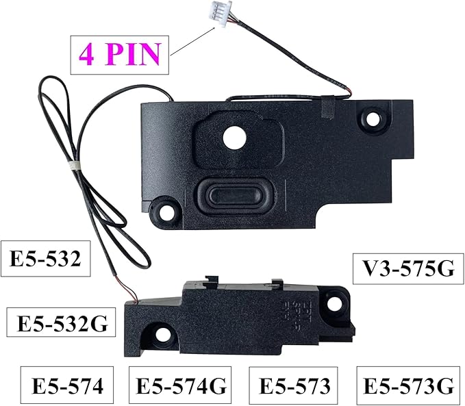 Laptop Speaker VAN3LZRTSATN10 PK23000P400 Compatible for Acer Compatible for Aspire E5-574 E5-574G E5-573 E5-573G E5-532 E5-532G V3-575G