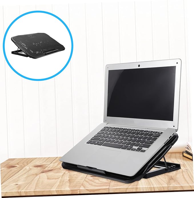Angoily 1pc Laptop Cooling Rack Height Multi-Speed Wind Practical Heat Dissipation Stand for Laptop Notebook and Tablet Use Office