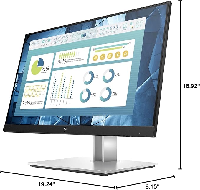 HP E22 G4 21.5 Full HD LCD Monitor - 16:9-22 Class - in-Plane Switching (IPS) Technology - 1920 x 1080-250 Nit - 5 ms - HDMI - VGA - DisplayPort - USB Hub