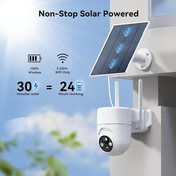 LIWAN Security Cameras Wireless OutdoorCamera Surveillance Exterieur for Home 2.4GHz WiFi