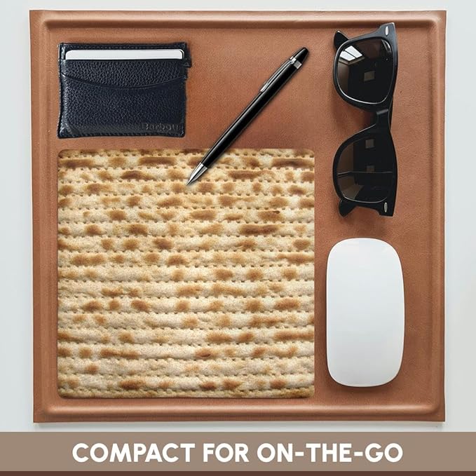 3dRose LLC 8 x 8 x 0.25 Inches Mouse Pad Matzah Bread Texture Photo for Passover Pesach Funny Jewish Humor Humorous Matzo Judaism Food (mp_112943_1)