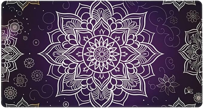 Floral Mandala Boho Desk Cover MatExtended Large Mouse PadComputer Laptop Mat Desk Decor for Office Game Home 30x16 Inch