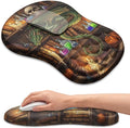 Ergonomic Mouse Pad Wrist Rest Carpal Tunnel Pain Relief Wrist Support Mousepad with Massage Bulge Memory Foam (Dragon 11.8x7.9 in)