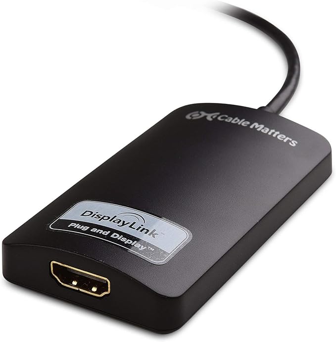 Cable Matters KVM Switch Kit with 4 Port USB 3.0 Switch Hub and USB to HDMI Adapter for Keyboeard Mouse and Monitor