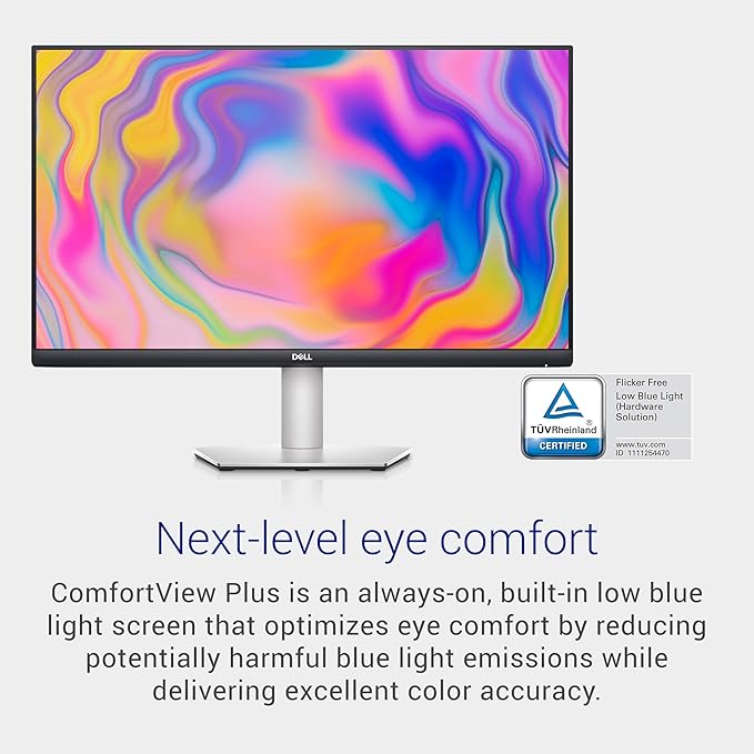 Dell S2722DC Monitor - 27-inch WQHD (2560x1440) 75Hz 4Ms Display AMD FreeSync Built in Speaker USB Type-C/USB 3.2 Gen 1/HD (Renewed)