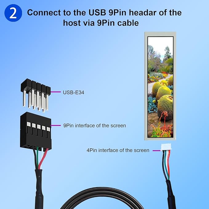 VSDISPLAY 8.8 Inch 1920x480 IPS LCD Monitor for Secondary Display/DIY Computer PC Case GPU CPU RAM Temperature Data Monitoring Sensor PanelWhite