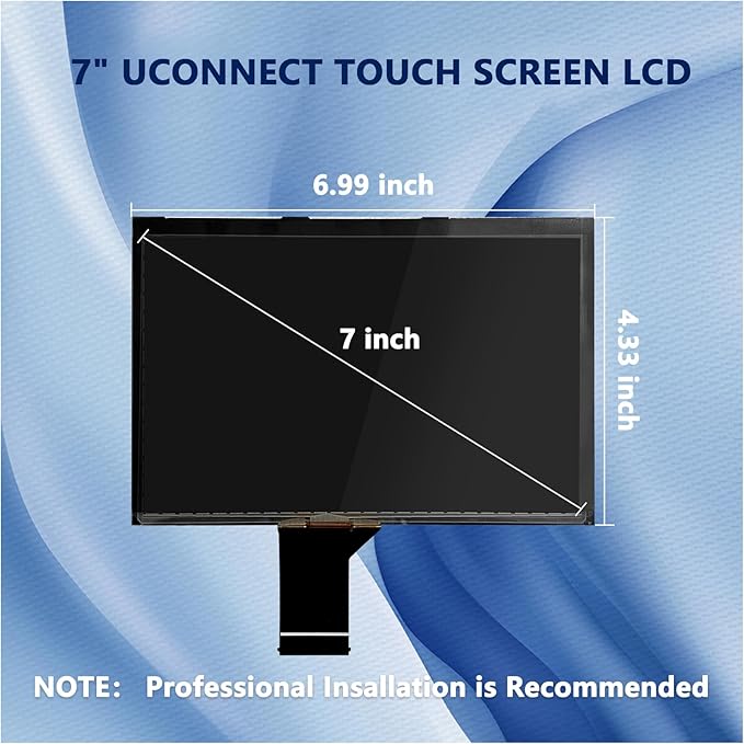 New Replacement 7 LCD Display Fit for Jeep Compass 2017-2020 TDO-WXGA0700K00033-V2 TDO-WXGA0700K00057-V1 LMB-K00057BL (7 Jeep LCD)