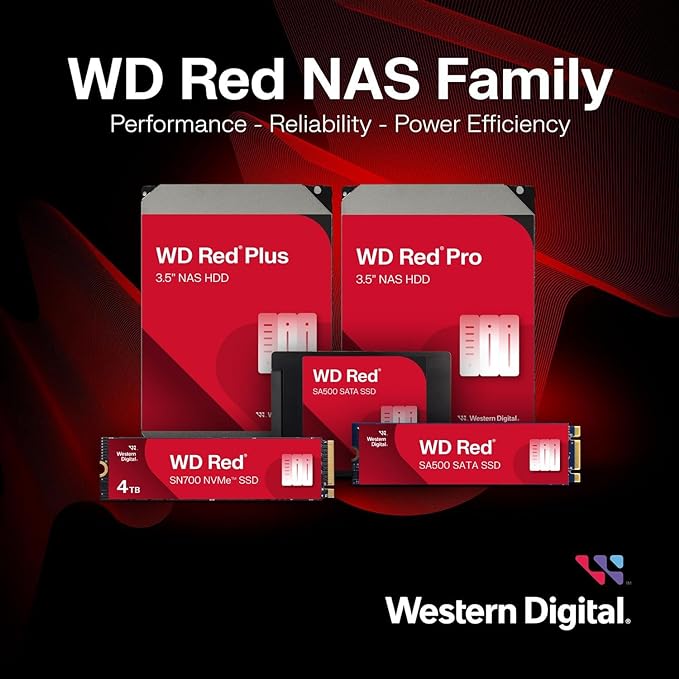 Western Digital 14TB WD Red Pro NAS Internal Hard Drive HDD - 7200 RPM SATA 6 Gb/s CMR 512 MB Cache 3.5 - WD141KFGX
