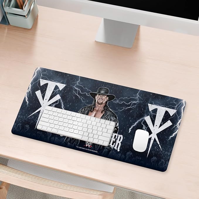 Head Case Designs Officially Licensed WWE Portrait The Undertaker 23.62 x 11.81 x 0.12 inches (600 x 300 mm) - L Gaming Office Desk PC Keyboard Mouse Mat Pad