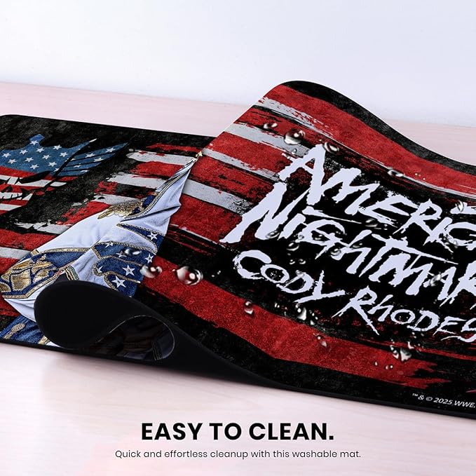 Head Case Designs Officially Licensed WWE American Nightmare Portrait Cody Rhodes 37.4 x 15.75 x 0.16 inches (900 x 400 mm) - XL Gaming Office Desk PC Keyboard Mouse Mat Pad