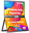 Portable Monitor 15.6 Foldable Dual Screen Plug &amp Play for PC/Android/Switch/Xbox/PS5 FHD 1080P HDR Foldable Travel Display with HDMI/USB-C Ideal for Gaming Office &amp Outdoor