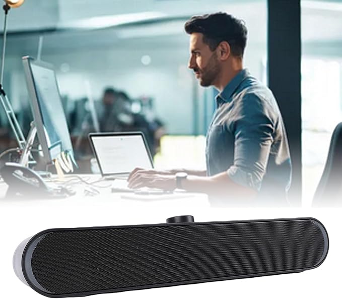 SUNGOOYUE Desktop Speaker PC Soundbar Compact Computer Speaker 3.5mm USB Sound Input with Bass Technology for Laptop Tablet Phone Smart Devices