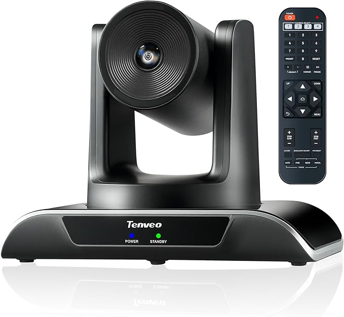 Tenveo 3X Optical Zoom PTZ Conference Room Camera USB3.0/HDMI FHD 1080P 60FPS for Video Conferencing Business Meeting Live Streaming Church Services Worship Events Education Zoom Teams OBS
