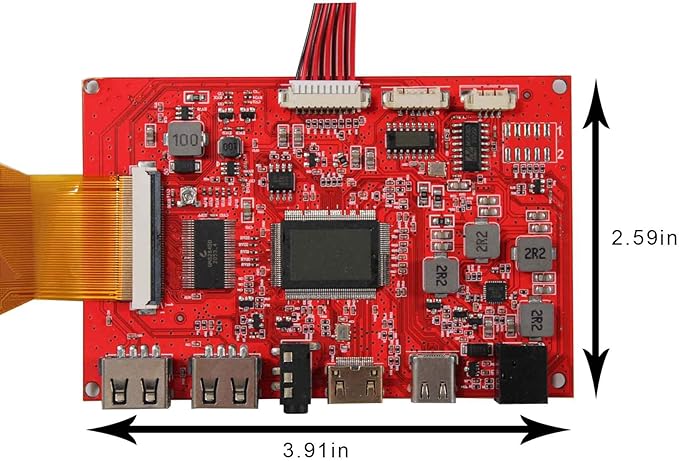 10.1 1024x600 IPS LCD Screen 50 pins and Type C USB Controller Boardfor DIY RPI Monitor/Sub Display Using