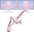 Pixio Two PXC278WAVE Pink 27 inch 180Hz Refresh Rate QHD 1440p Resolution 1650R Curve Fast VA Panel 1ms GTG Response Time HDR Curved Gaming Monitor and PS1D Wave Pink Dual Monitor Arm