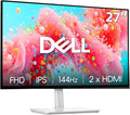 Dell 27 inch Monitor LED FHD - 144Hz Refresh Rate 1500:1 Contrast Ratio AMD FreeSync - VESA Integrated 2x3W Speaker Height/Tilt/Pivot/Swivel Adjustability 2 x HDMI White