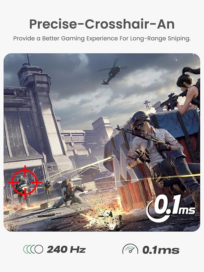 Portable Monitor 24.5” 240Hz Gaming Monitor with FreeSync HDR 0.1ms 180° Adjustable stand &amp VESA USB-C &amp HDMI 2000:1 Contrast 400Nits IPS Large Travel Second Screen for Laptop Game Con