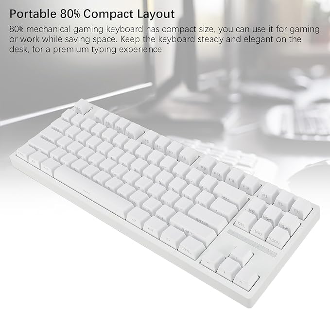 Yoidesu Gaming Keyboard 2.4G / BT3.0 5.0/Type C Wired Mechanical Keyboard RGB Backlit 87 Keys Red Switch Computer Keyboard